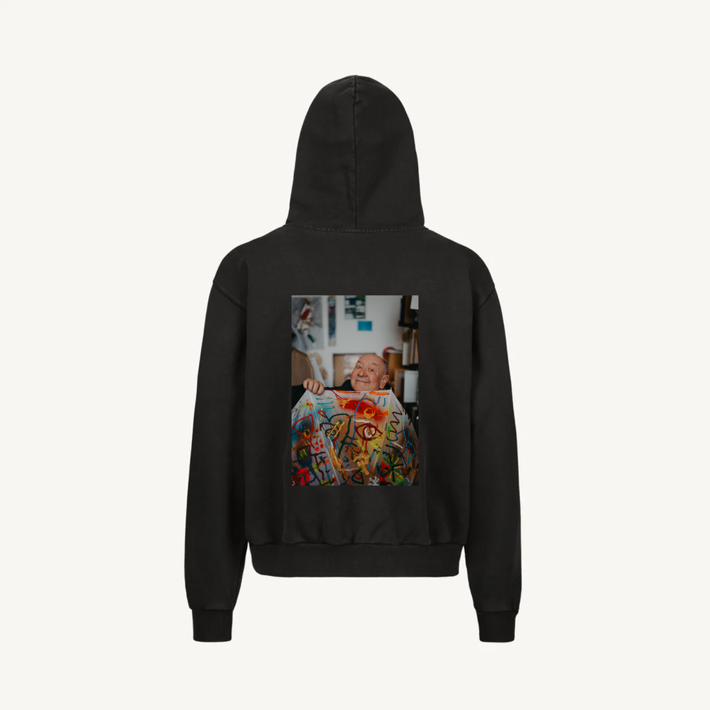 Hoodie Vintage Black Zip Daniel 03
