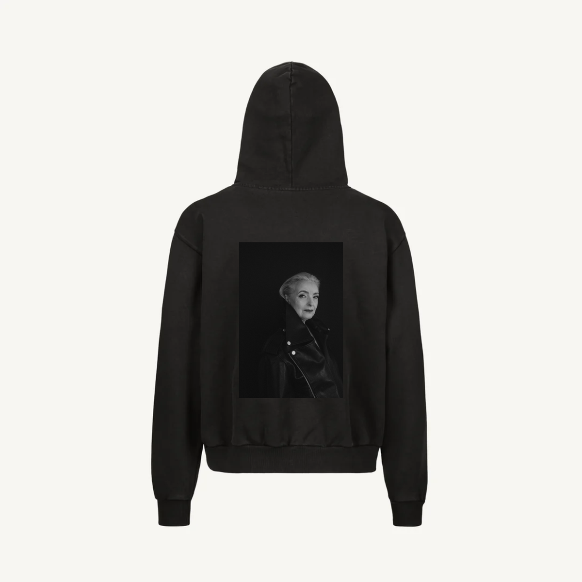 Hoodie Vintage Black Zip Eva 02