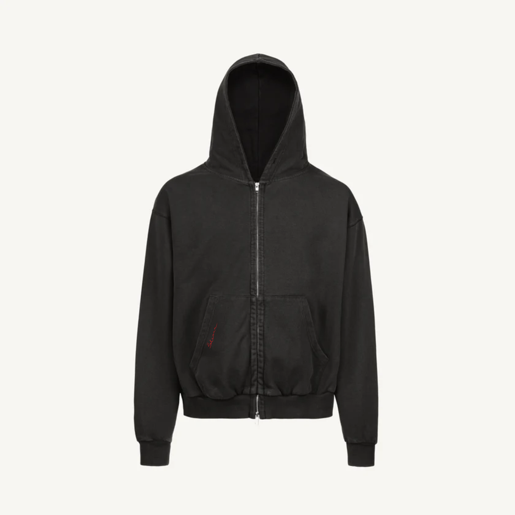 Hoodie Vintage Black Zip Daniel 01