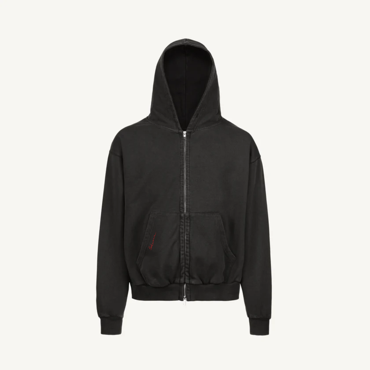 Hoodie Vintage Black Zip Daniel 01