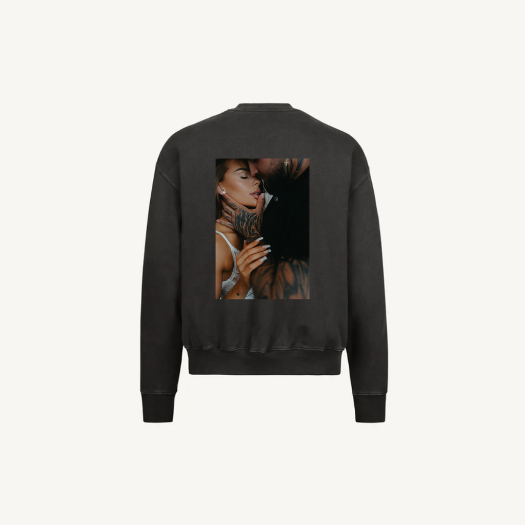 Crewneck Vintage Black Láska 01