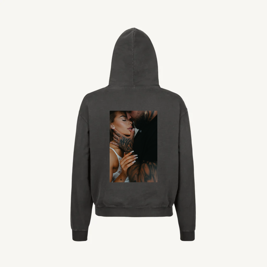 Hoodie Vintage Black Láska 01