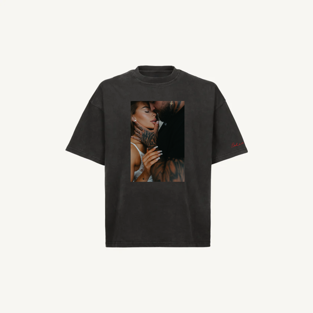 T-Shirt Vintage Black Láska 01