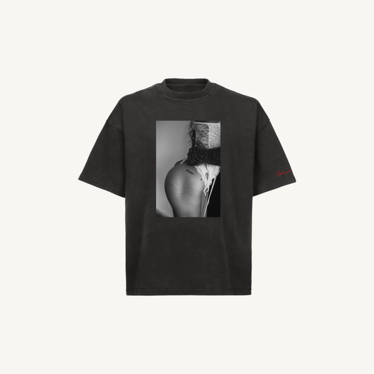 T-Shirt Vintage Black Láska 02