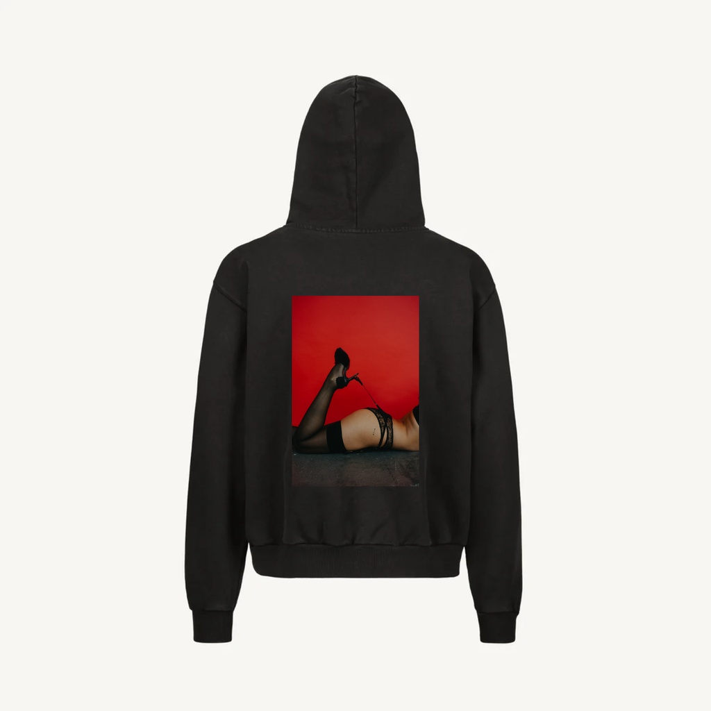 Hoodie Vintage Black Zip Tereza 02